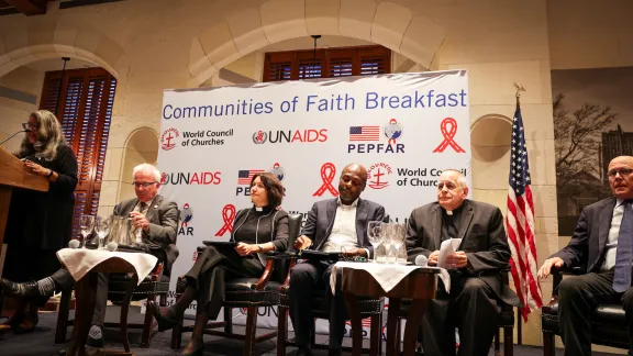 Speakers at the prayer breakfast in New York