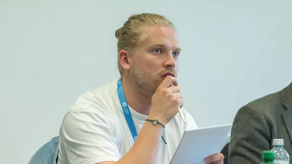 Finnish Lutheran pastor and youth leader Rev. Jussi Luoma is a member of the LWF Council, and chairperson of the Committee for Advocacy and Public Voice. Photo: LWF/Albin Hillert