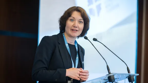 LWF General Secretary Rev. Dr Anne Burghardt speaking at the 2024 Council meeting