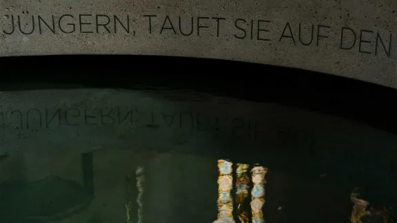 Baptismal font in Wittenberg, Germany. Photo: Unsplash, Tobias Schulz