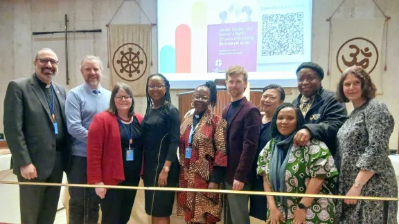 LWF delegates taking part in the event at CSW69 to launch a new publication marking the 30th anniversary of the Beijing World Conference on Women. Photo: LWF/P. Hitchen