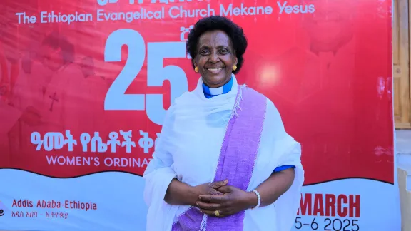 Rev. Dr Bekure Daba was one of the first women ordained in EECMY's Boji Mekane Yesus Congregation on 16 May 2000. Photo: EECMY