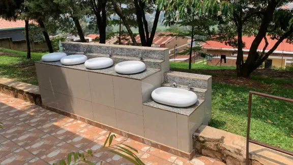 The reconstruction of congregations to meet new government requirements includes installation of hygiene and sanitation facilities. Photo: LCR