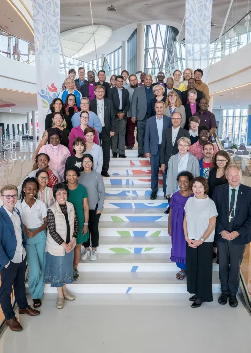 Members of the LWF Council at their first meeting, following the September 2023 Assembly in Kraków, Poland. Elected by the Assembly, the Council is LWF’s governing body between assemblies. It comprises 48 members, the President and the Chairperson of the Finance Committee. Photo: LWF/Albin Hillert