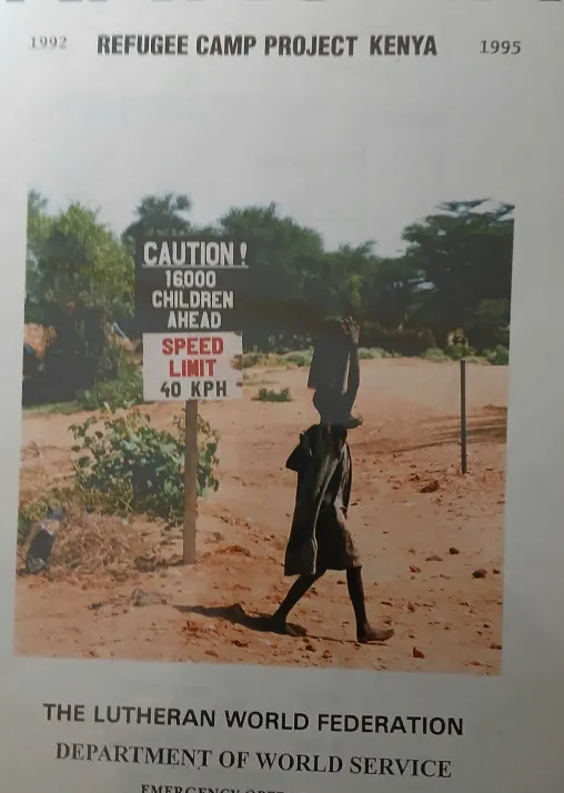 A signpost in Kakuma refugee camp. The Lost Boys formed a large part of it’s initial population. Photo: Robert Koepp