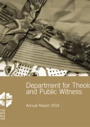 Department for Theology and Public Witness annual report 2014